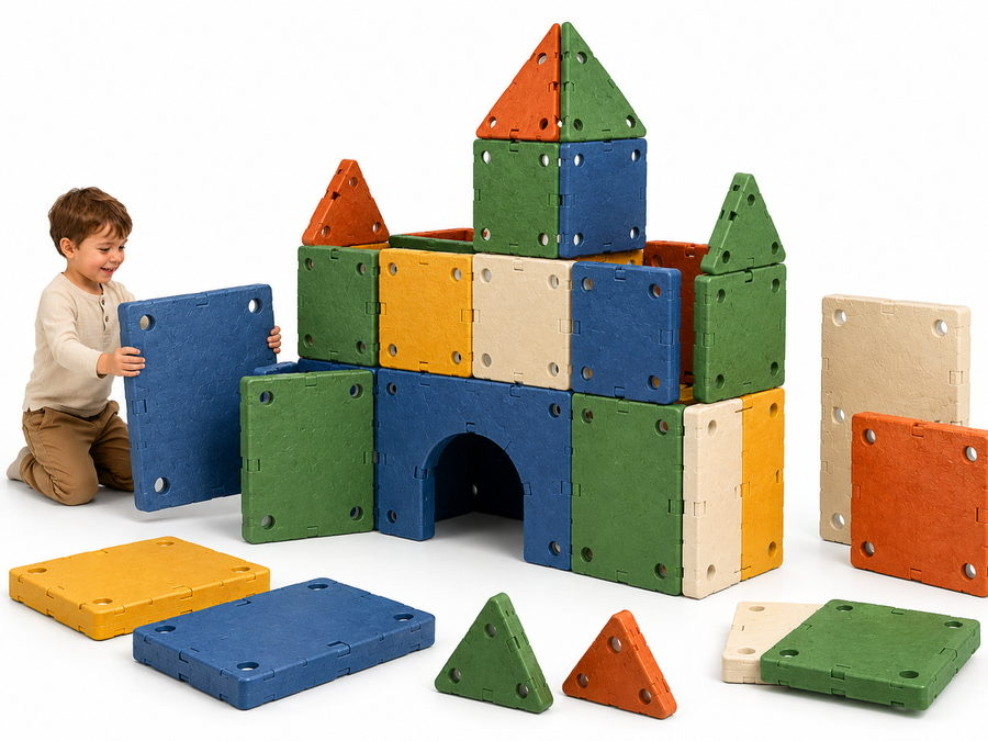 Large EPP magnetic building system